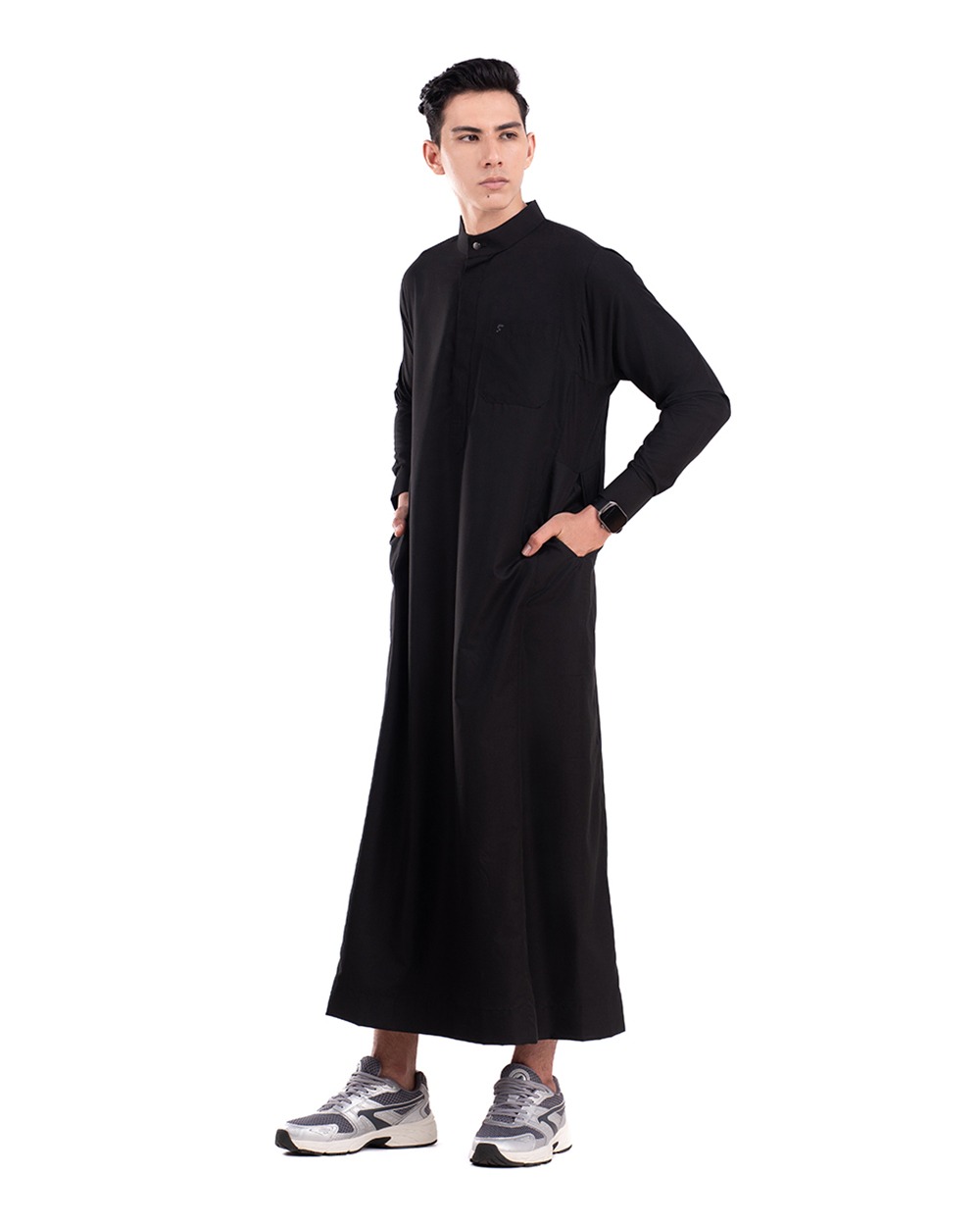 Elquds Thobe Black dan Broken White