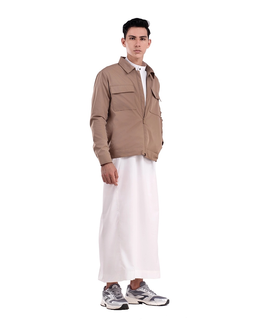 Elquds Thobe Black dan Broken White