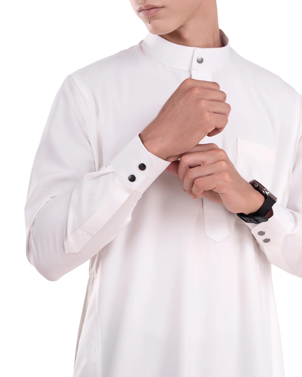 Elquds Thobe Black dan Broken White