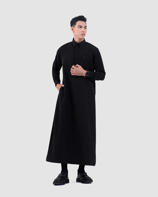 Elquba Thobe Black dan Broken White