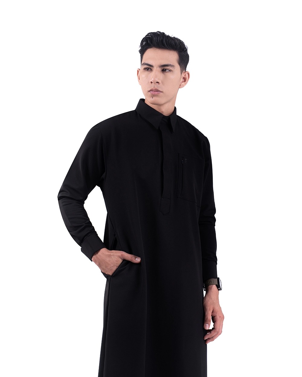 Elquba Thobe Black dan Broken White