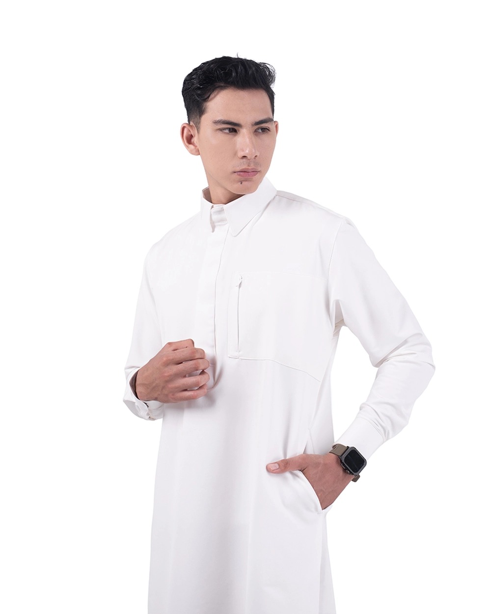 Elquba Thobe Black dan Broken White
