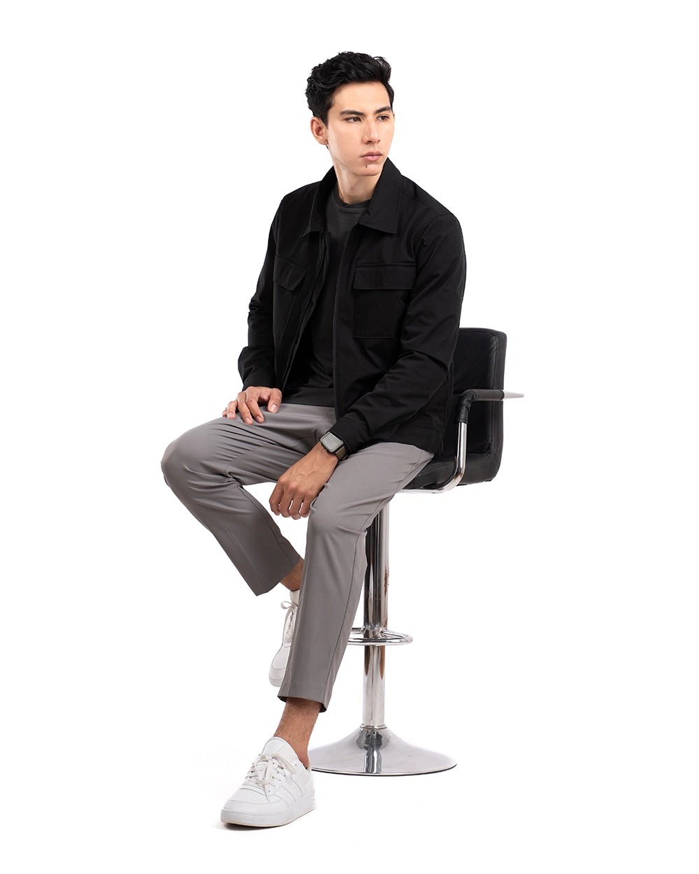 Uthman 3.0 Utility Stretch Jacket Light Grey, Black, dan Golden Brown