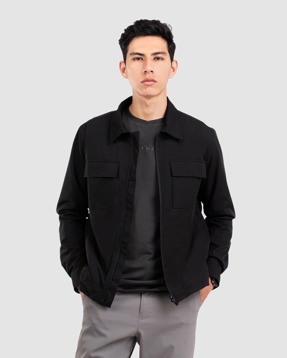 Uthman 3.0 Utility Stretch Jacket Light Grey, Black, dan Golden Brown