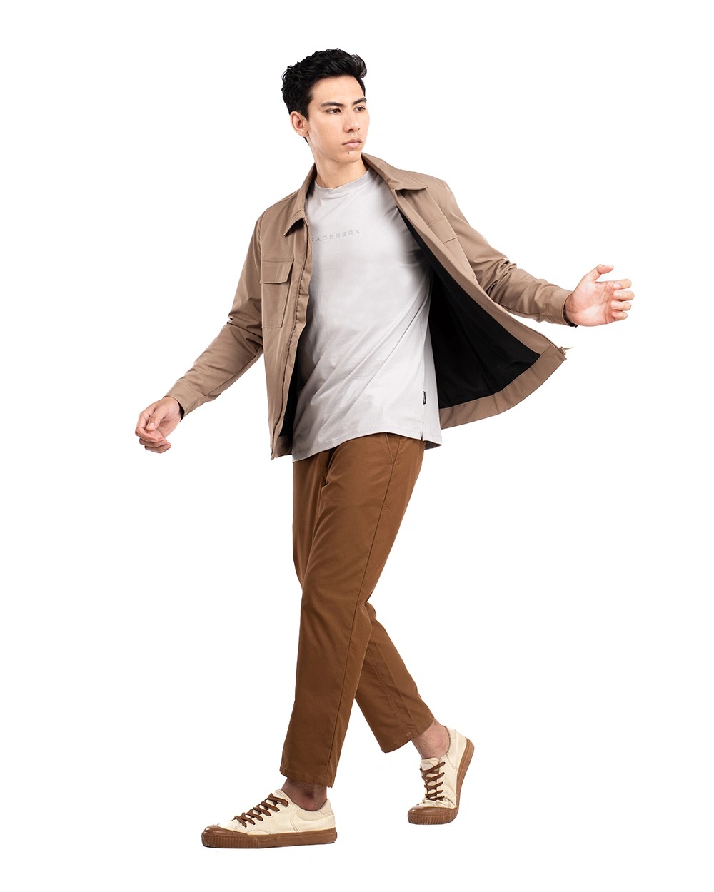 Uthman 3.0 Utility Stretch Jacket Light Grey, Black, dan Golden Brown