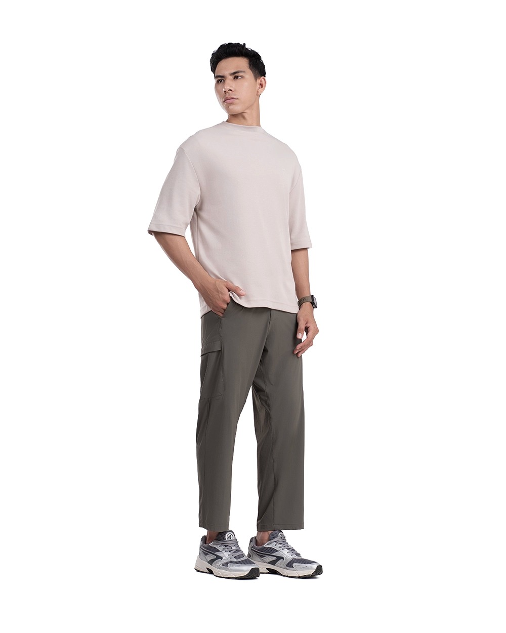 Lightweight Valdan T-Shirt Oversized Black, Brown, Beige