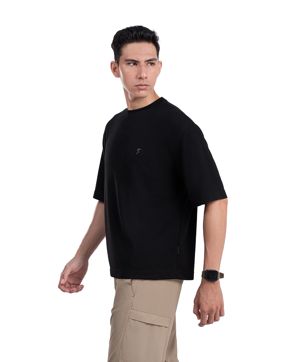 Lightweight Valdan T-Shirt Oversized Black, Brown, Beige
