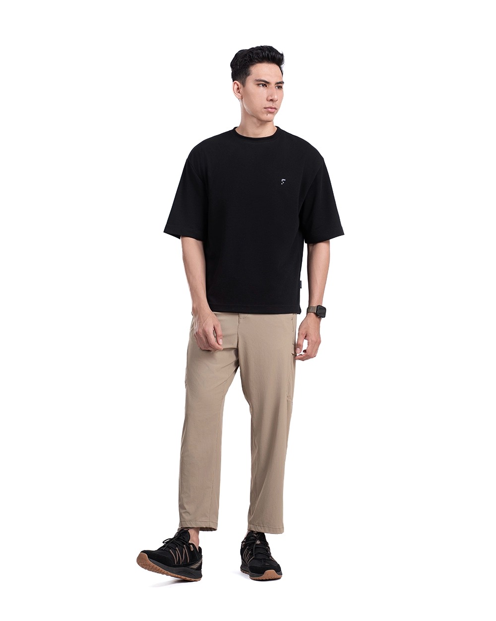 Lightweight Valdan T-Shirt Oversized Black, Brown, Beige