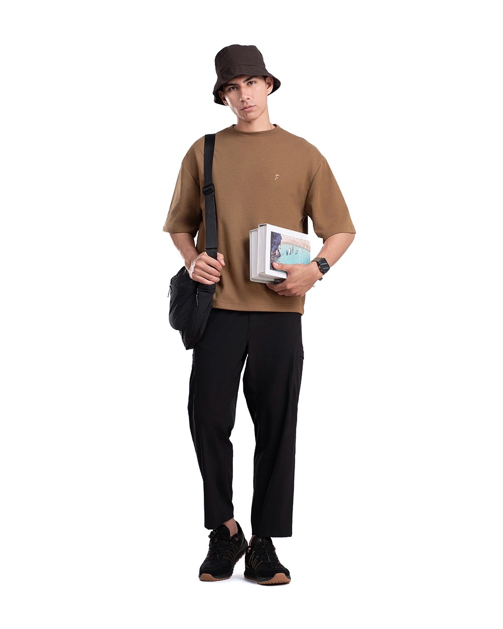 Lightweight Valdan T-Shirt Oversized Black, Brown, Beige