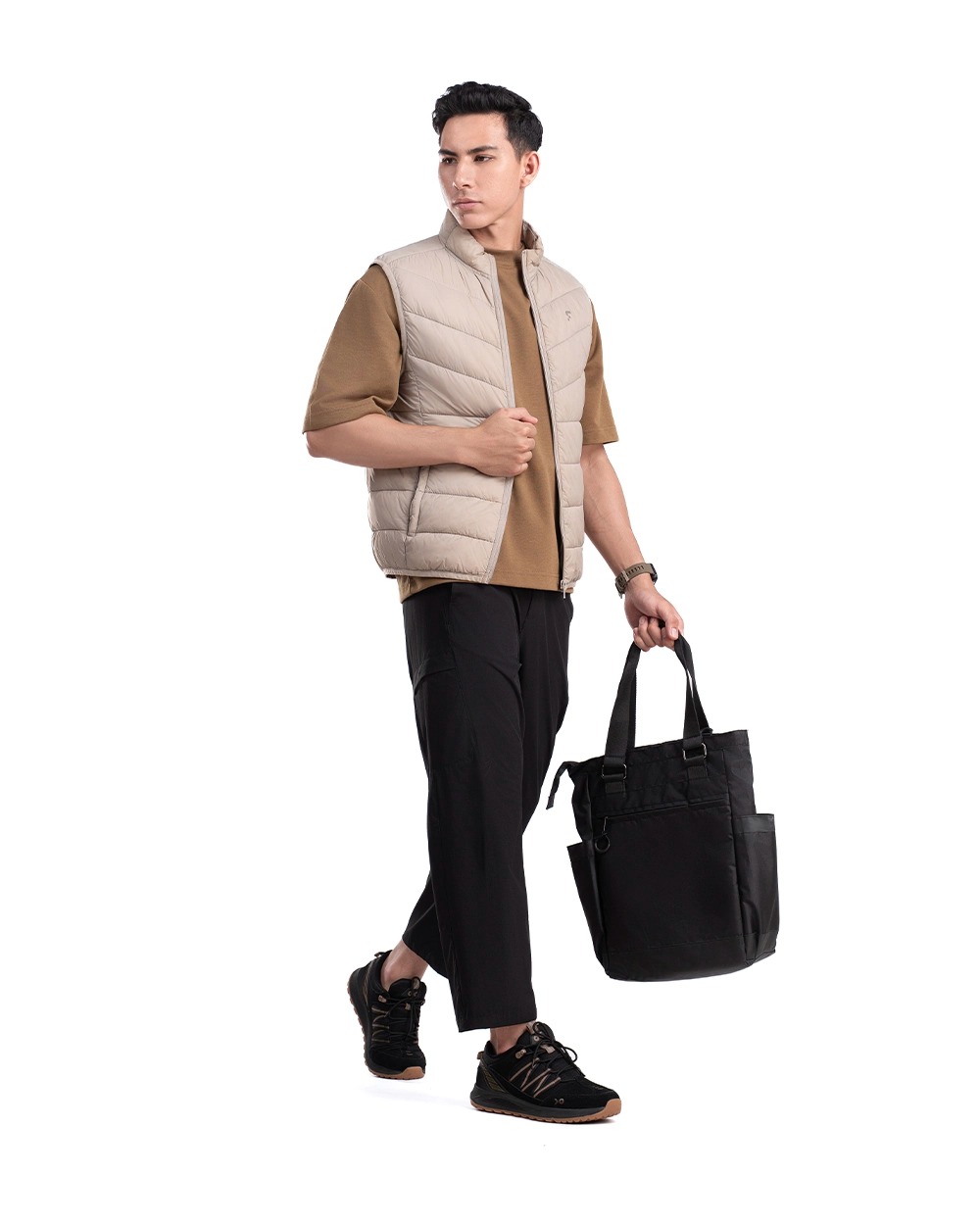 Lightweight Valdan T-Shirt Oversized Black, Brown, Beige