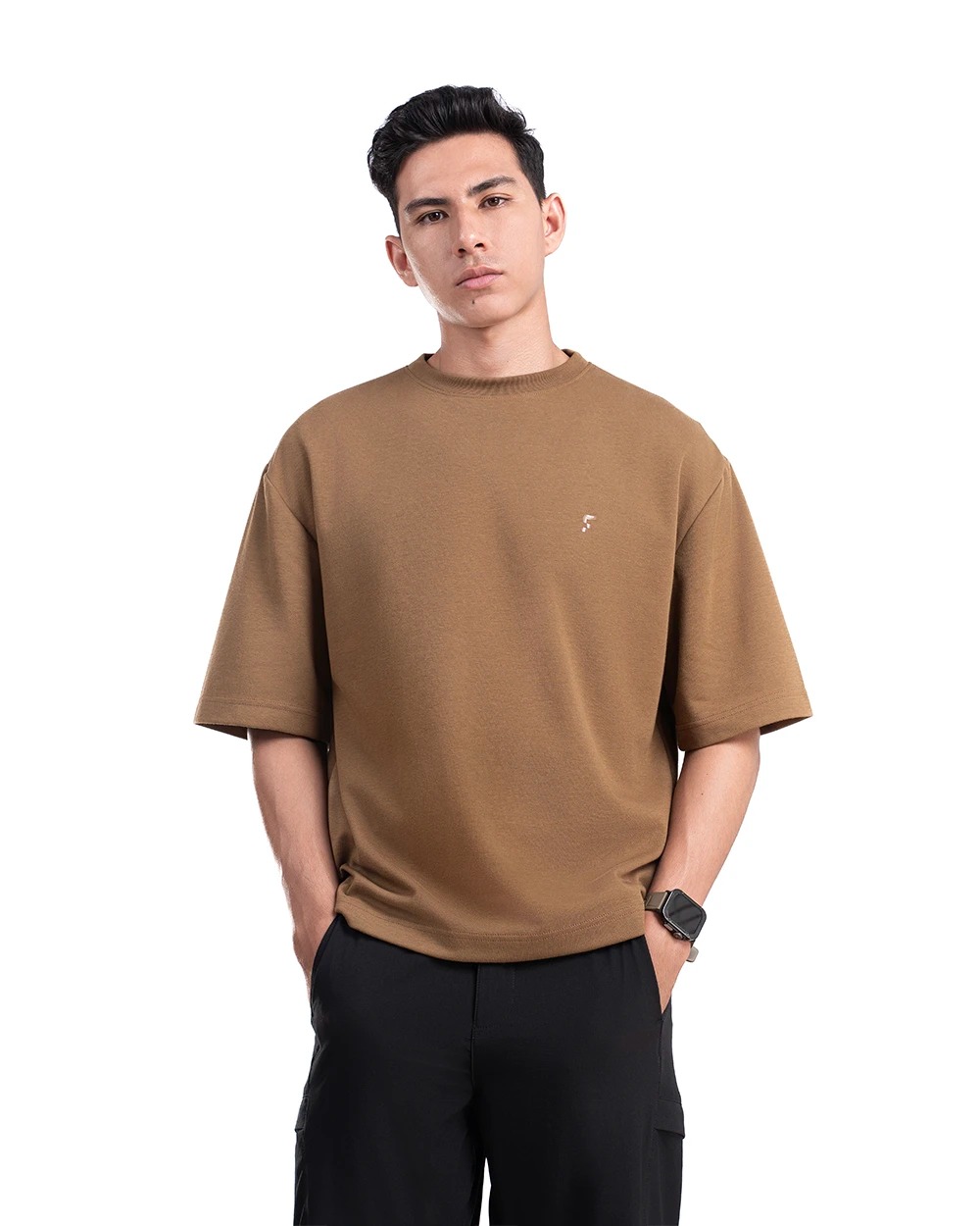 Lightweight Valdan T-Shirt Oversized Black, Brown, Beige