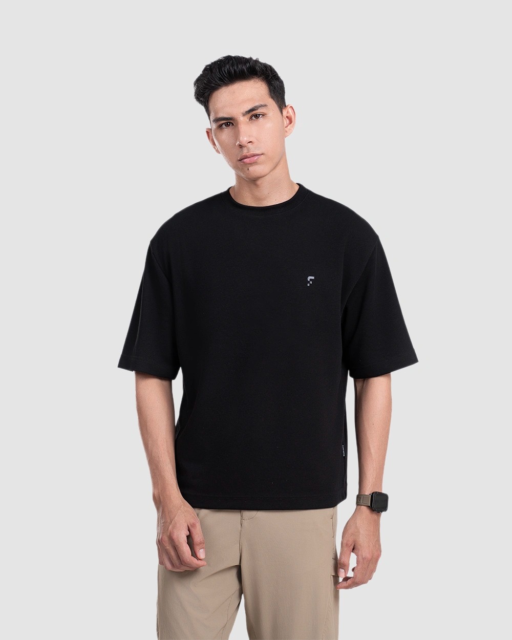 Lightweight Valdan T-Shirt Oversized Black, Brown, Beige