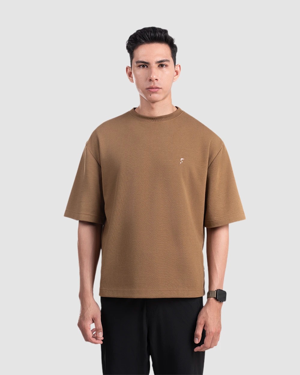 Lightweight Valdan T-Shirt Oversized Black, Brown, Beige