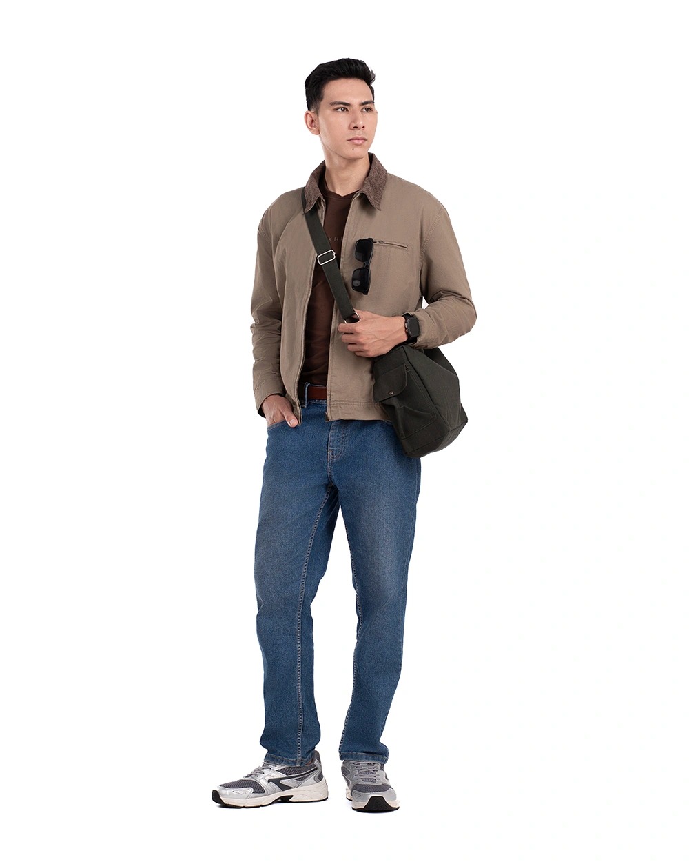 Zaen Work Jacket Khaki dan Black