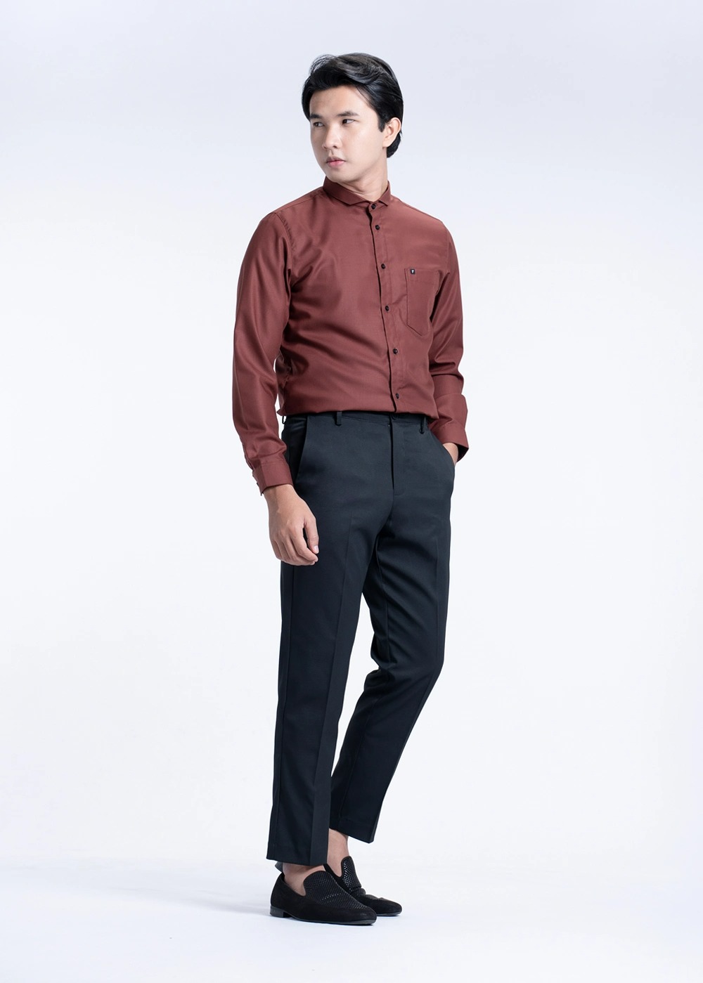 Celana Ankle Pants Pria Fadkhera Maaz Dark Khaki, Sand, Dark Grey, Black, dan Grey