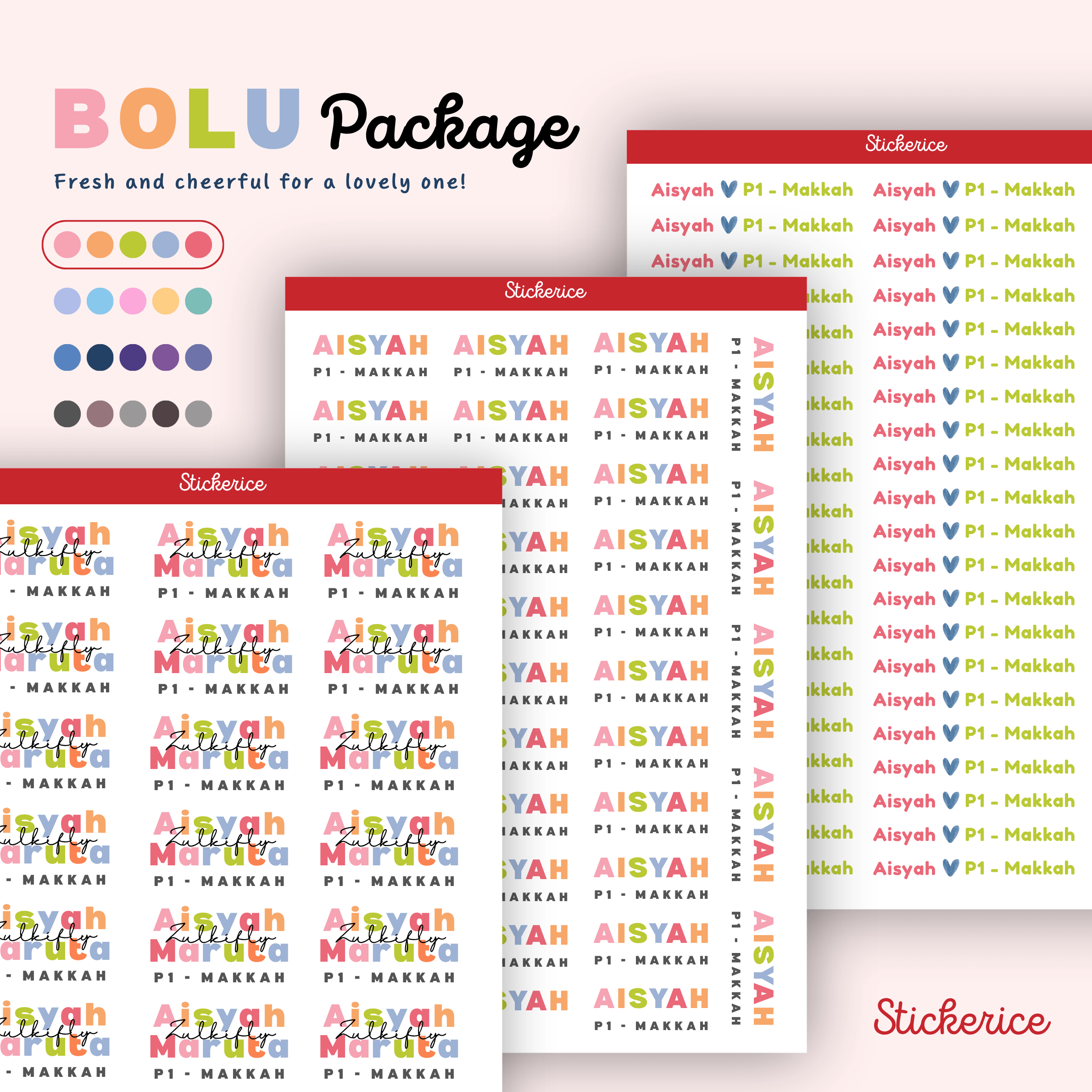 [1 PAKET ISI 3] BOLU Package - Label Stickers