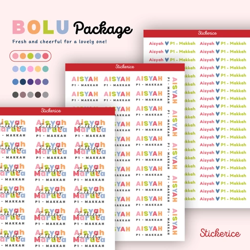 Bolu Package New School Term Label Stickers