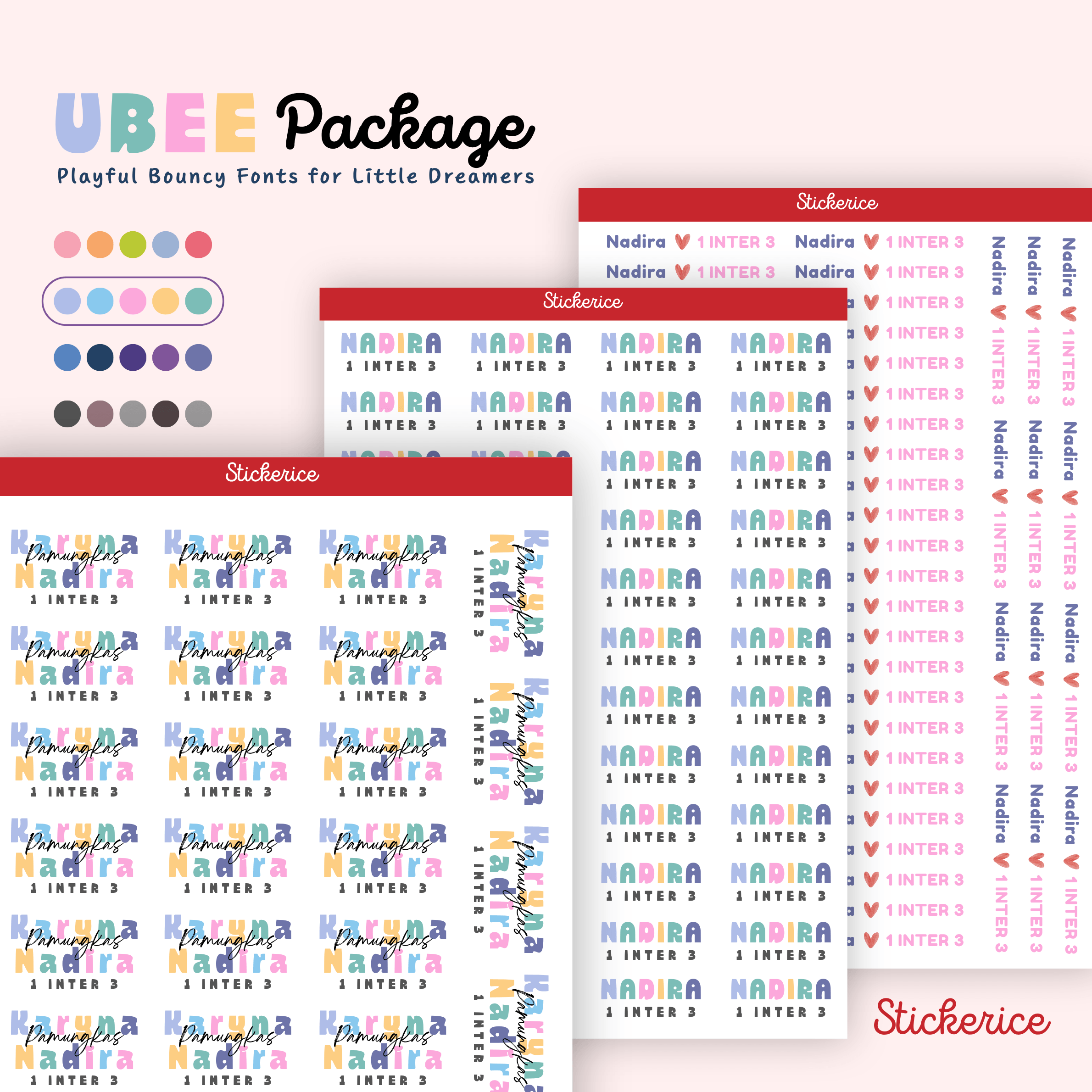 [1 PAKET ISI 3] Ubee Package - Label Stickers