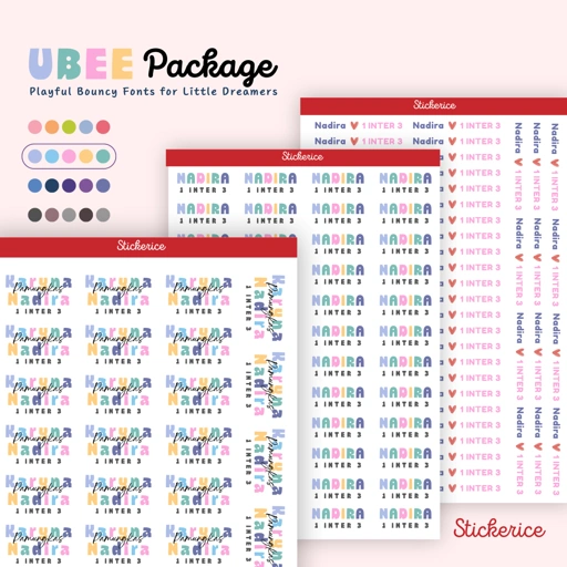 Ubee Package New School Term Label Stickers
