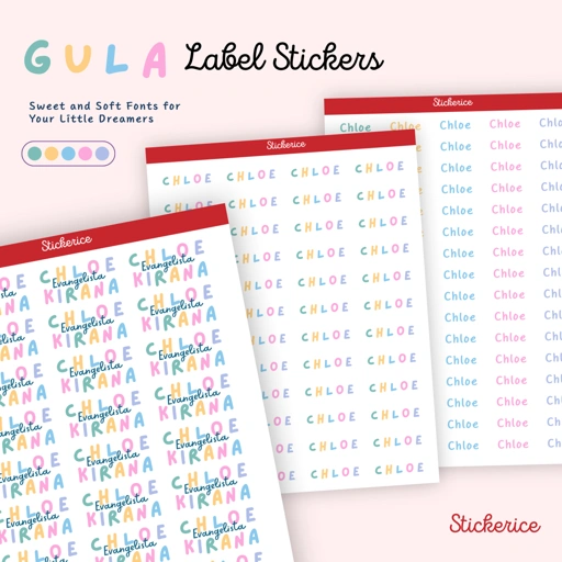 Gula Package Name Label Stickers