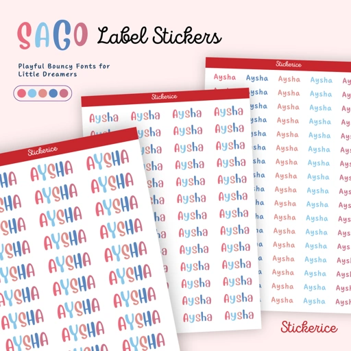 Sago Package Nickname Only Label Stickers