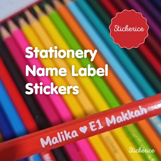 Name and Class Stationary Label Stickers