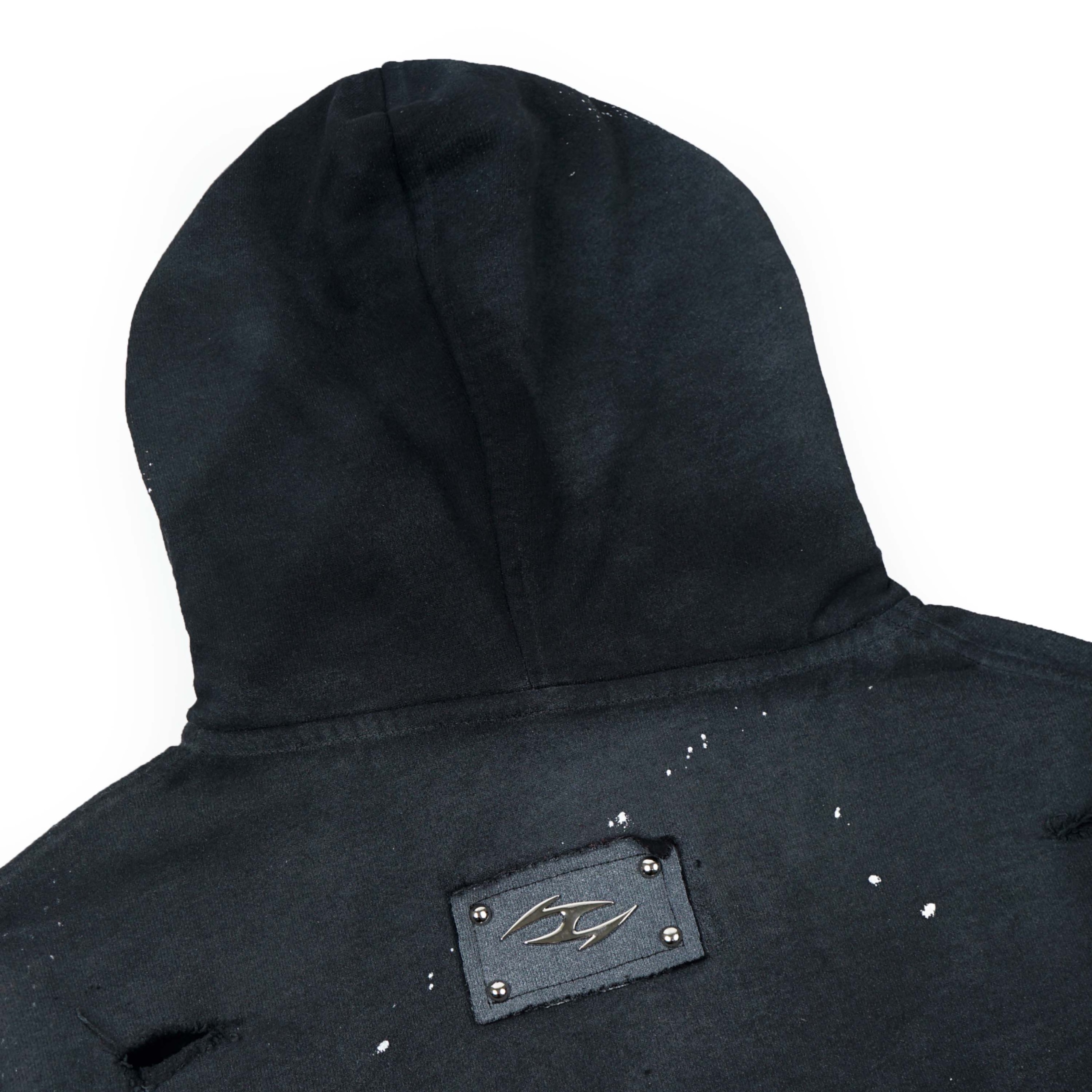 VERSANUE - INFERNO BLACK ZIP HOODIE