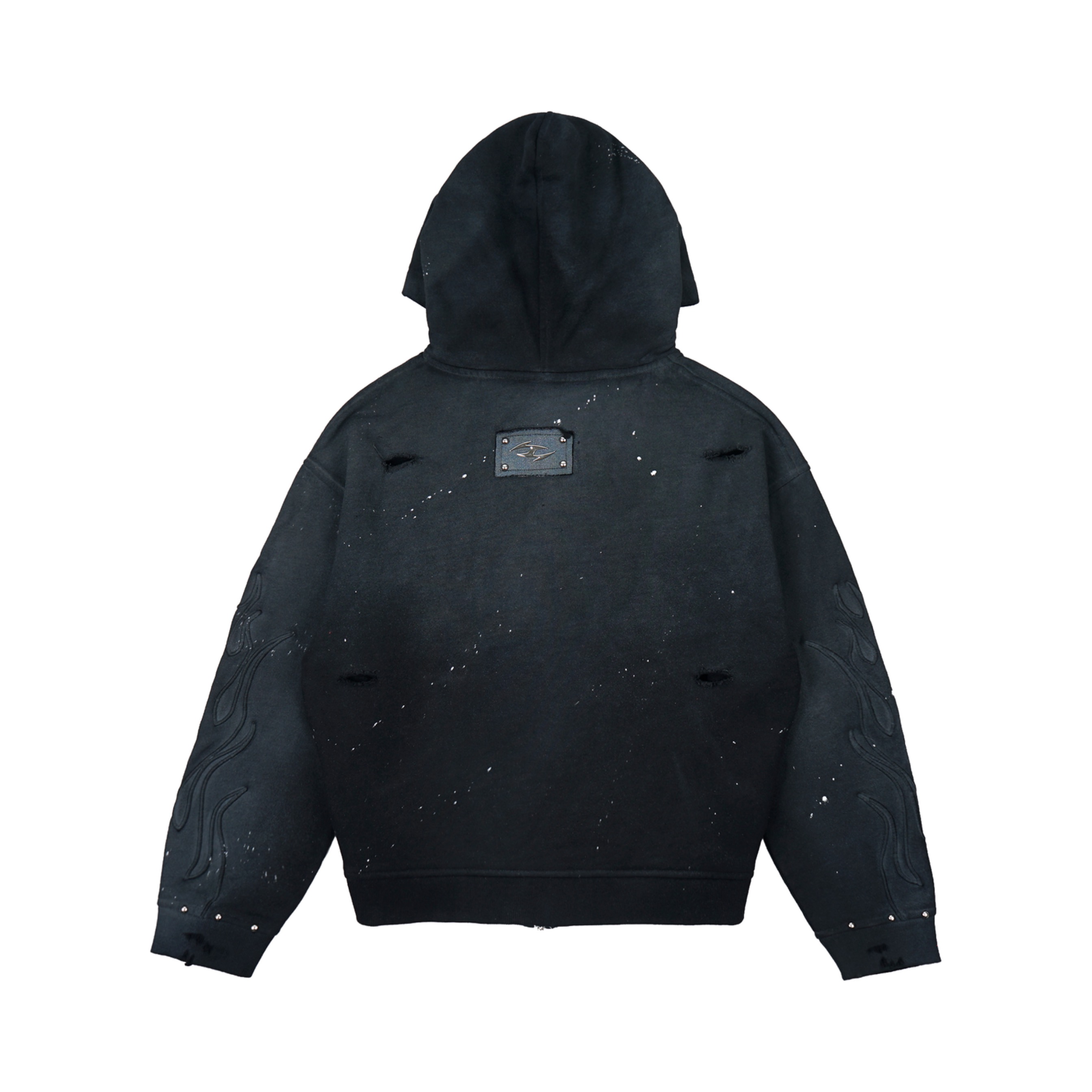 VERSANUE - INFERNO BLACK ZIP HOODIE