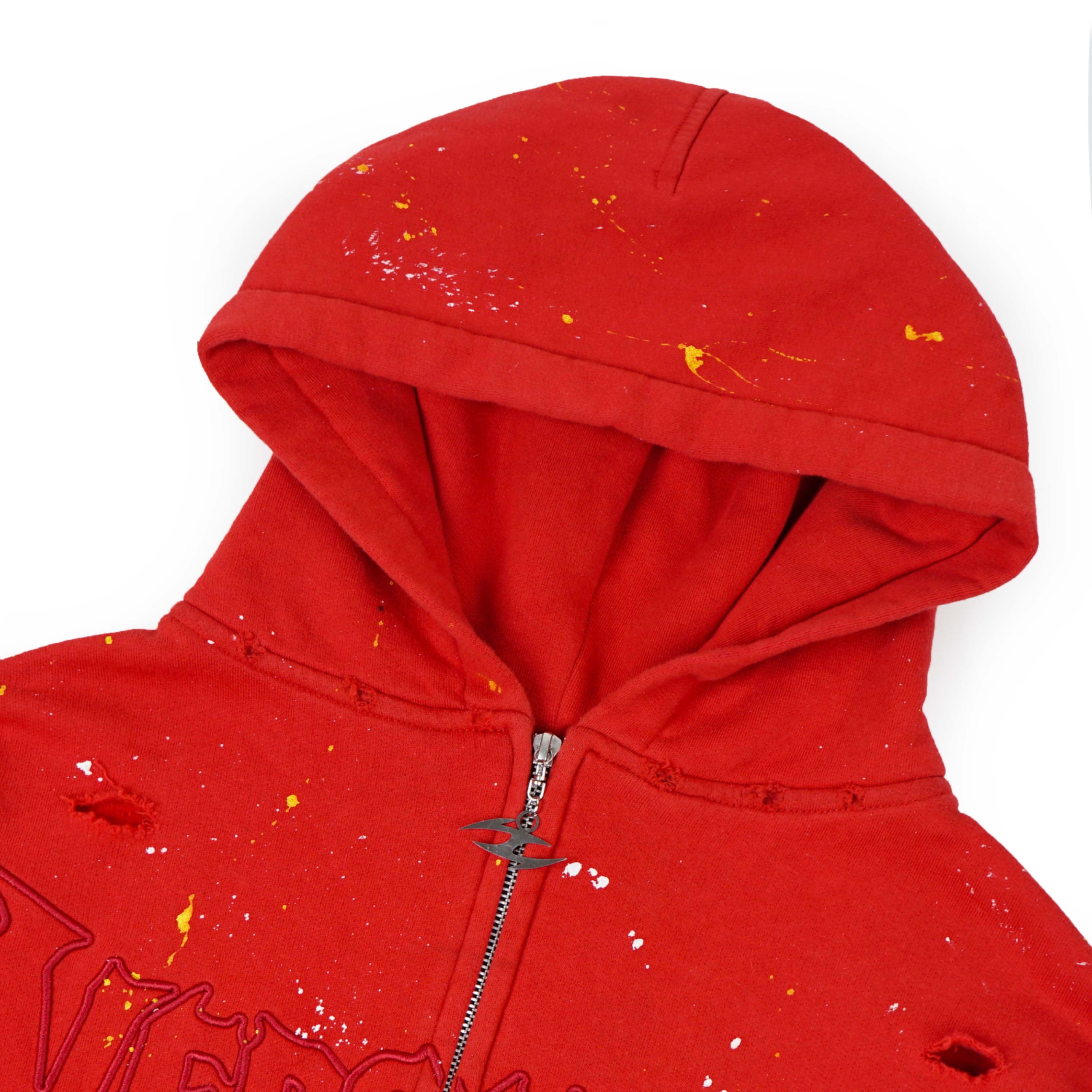 Copy of VERSANUE - INFERNO RED ZIP HOODIE 
