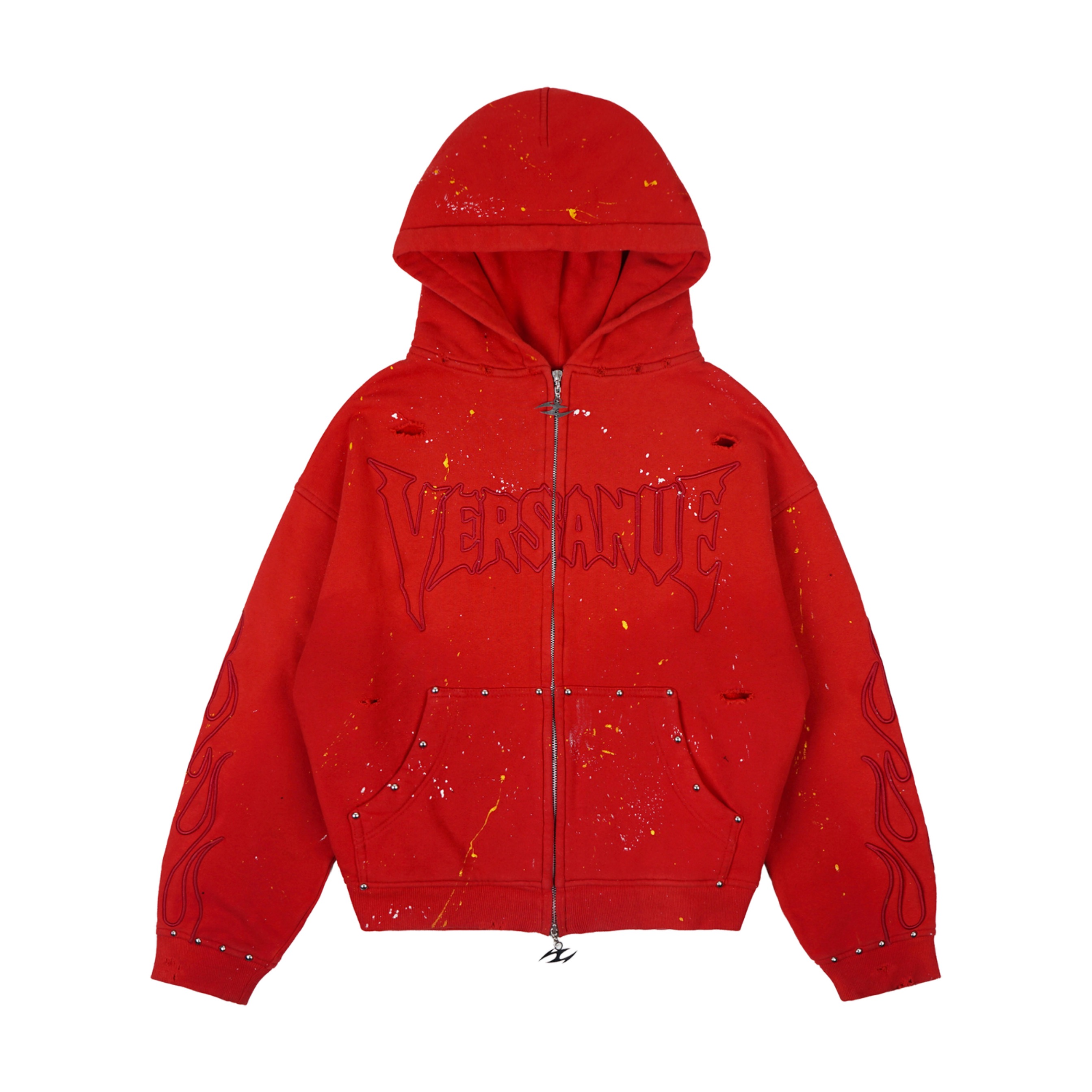 Copy of VERSANUE - INFERNO RED ZIP HOODIE 