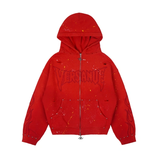 Copy of VERSANUE - INFERNO RED ZIP HOODIE