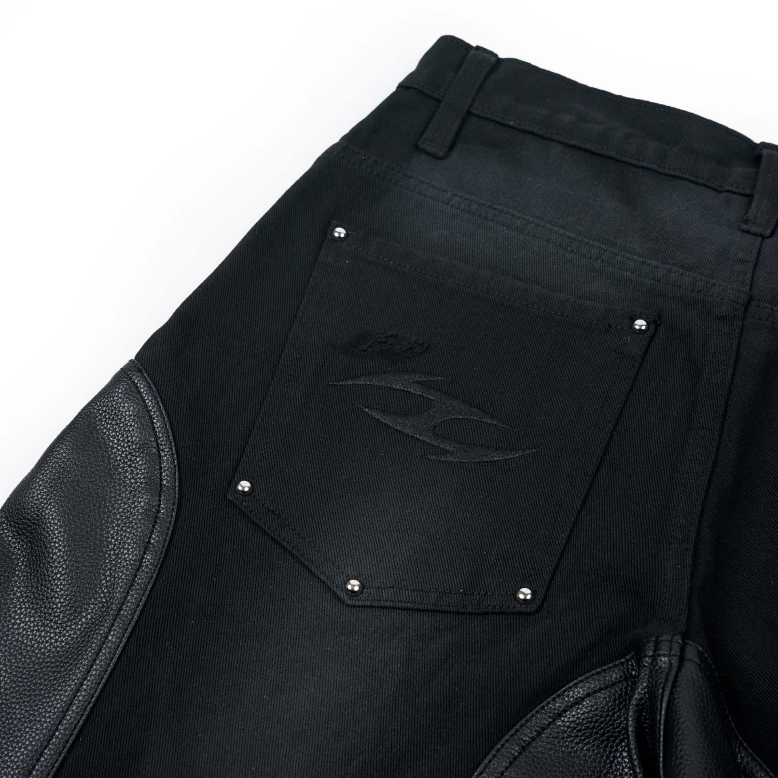 VERSANUE - JORTS DISTRESSED BLACK