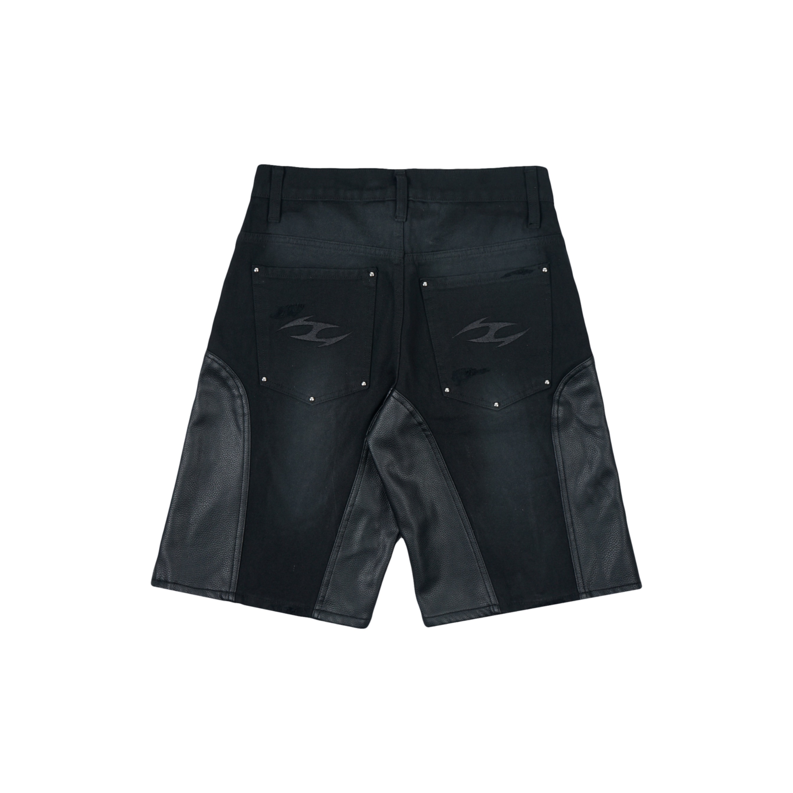 VERSANUE - JORTS DISTRESSED BLACK