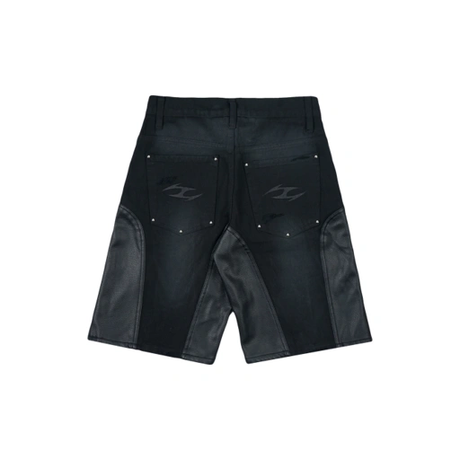 VERSANUE - JORTS DISTRESSED BLACK