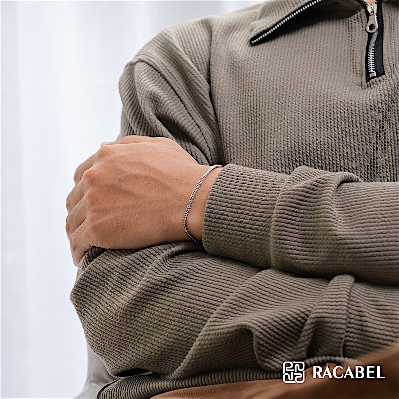 Racabel Aeris Bracelet Unisex - Gelang Silver Pria - Wanita Titanium Steel Anti Karat