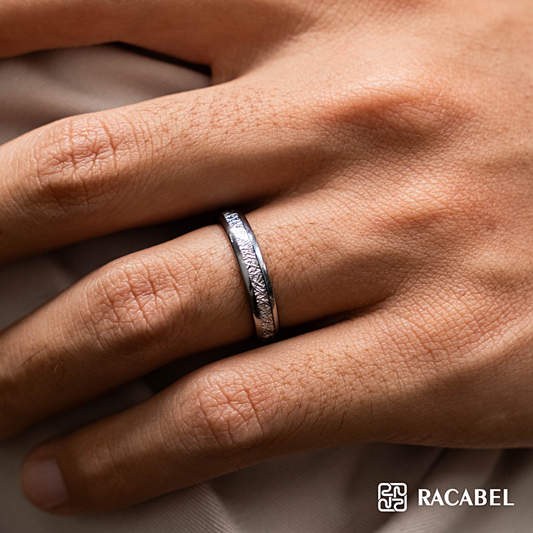 Racabel Altair Ring - Cincin Tungsten Pria Wanita Silver Anti Karat
