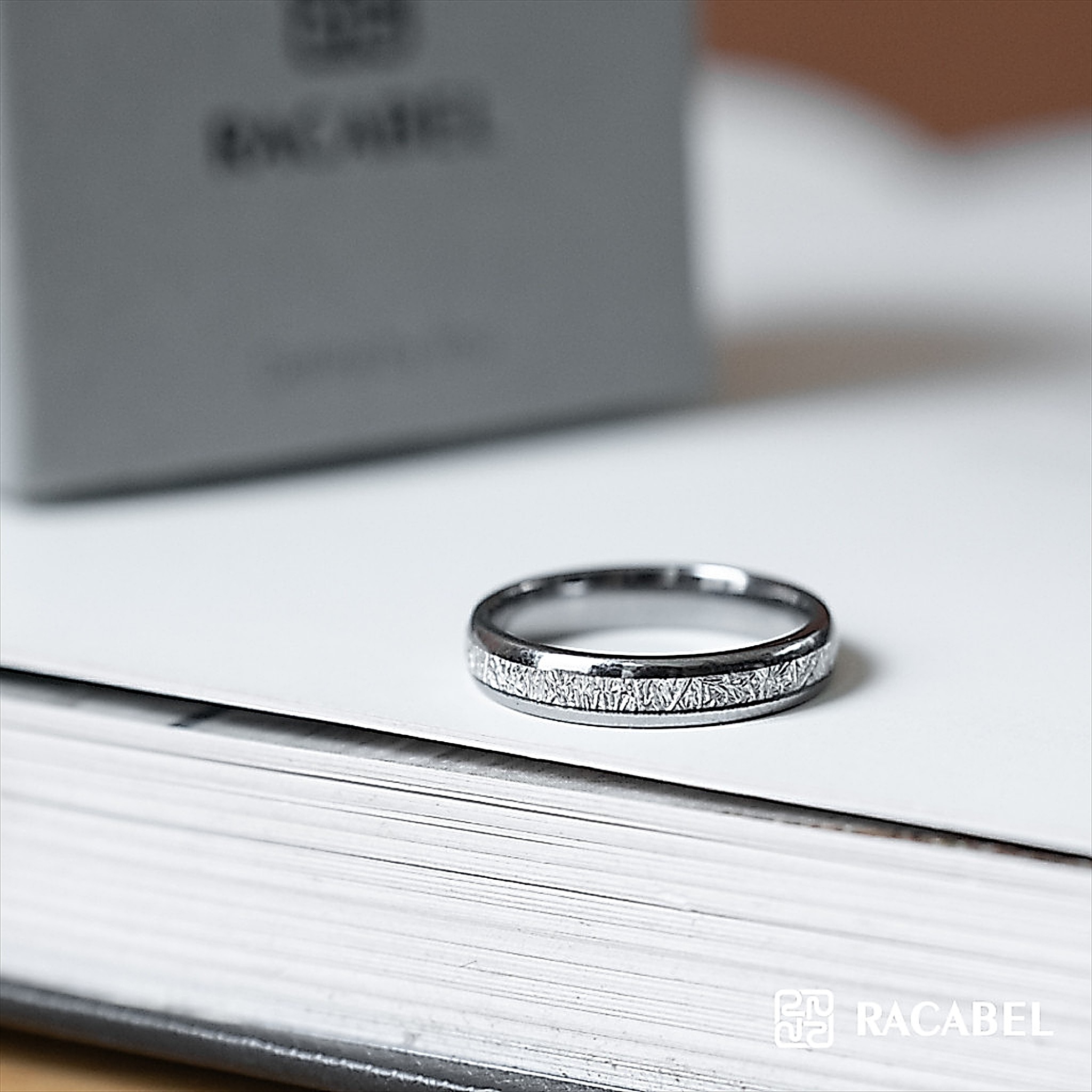 Racabel Altair Ring - Cincin Tungsten Pria Wanita Silver Anti Karat