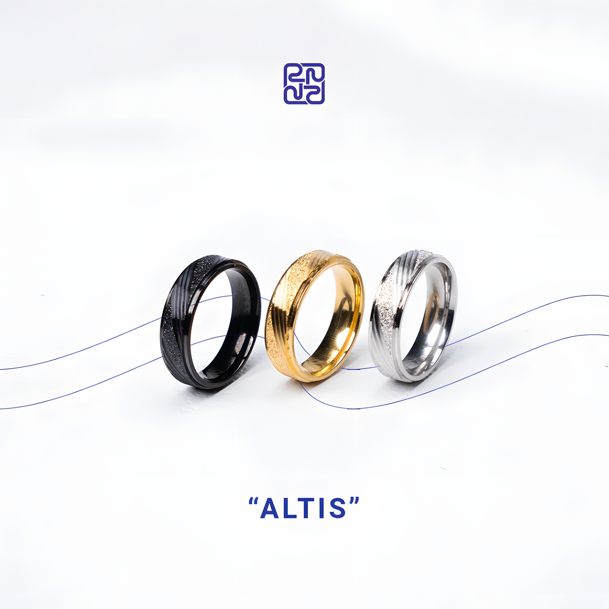 Racabel Altis Ring - Cincin Pria Wanita Titanium Anti Karat