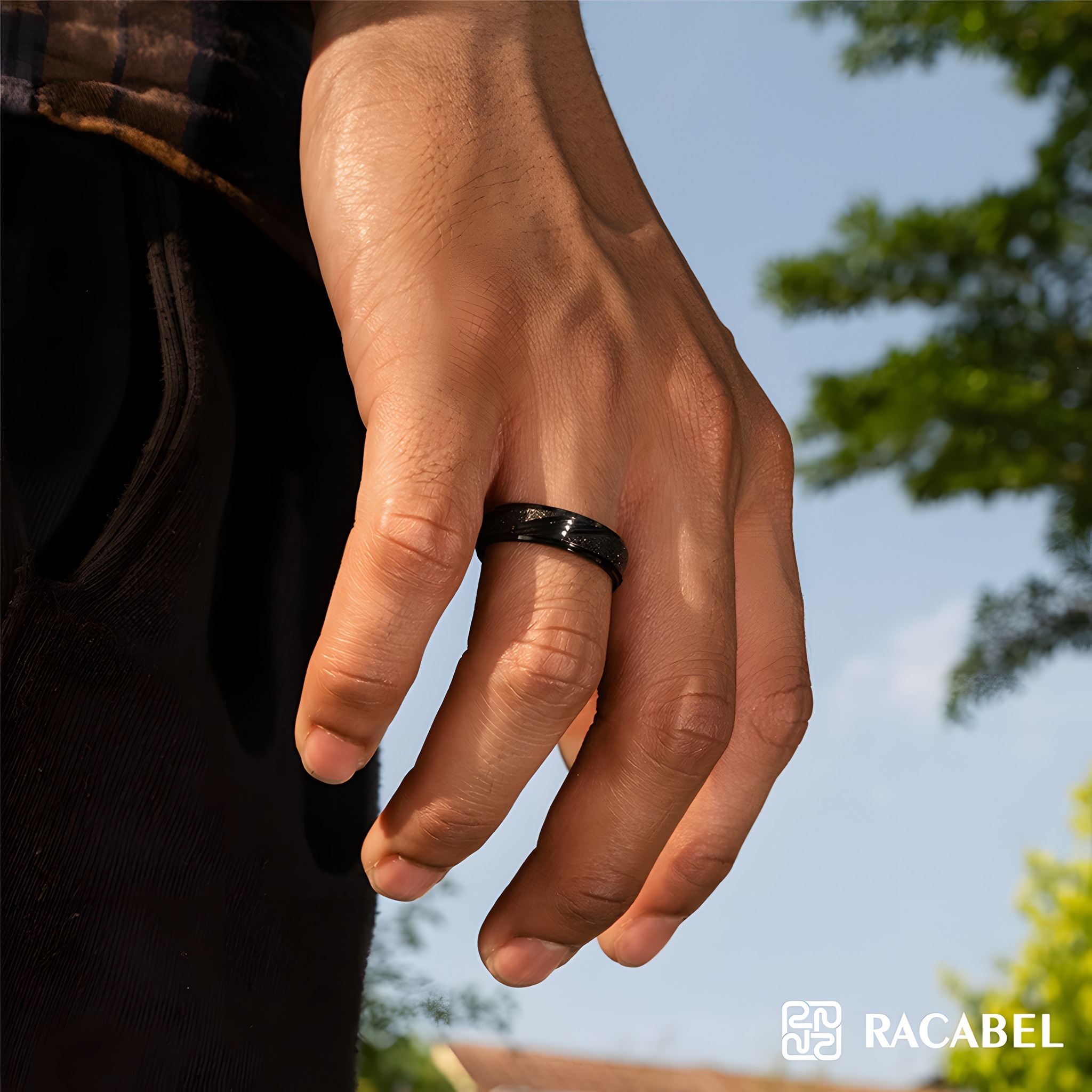Racabel Altis Ring - Cincin Pria Wanita Titanium Anti Karat