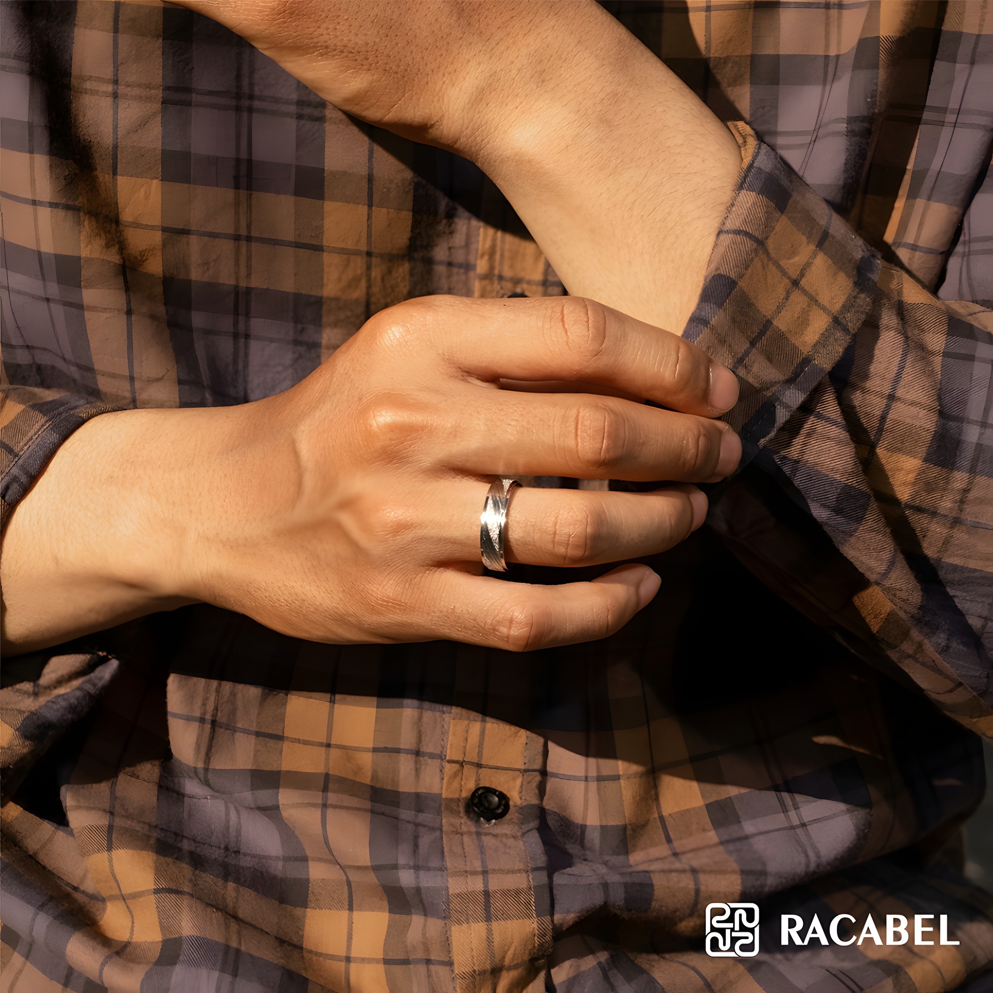 Racabel Altis Ring - Cincin Pria Wanita Titanium Anti Karat