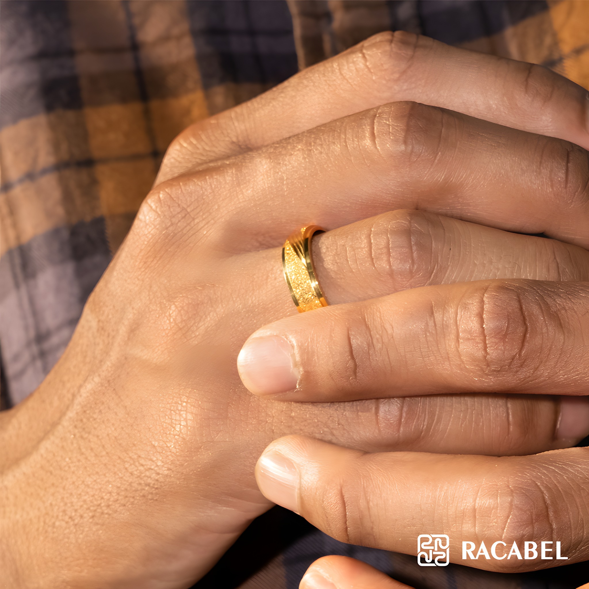 Racabel Altis Ring - Cincin Pria Wanita Titanium Anti Karat