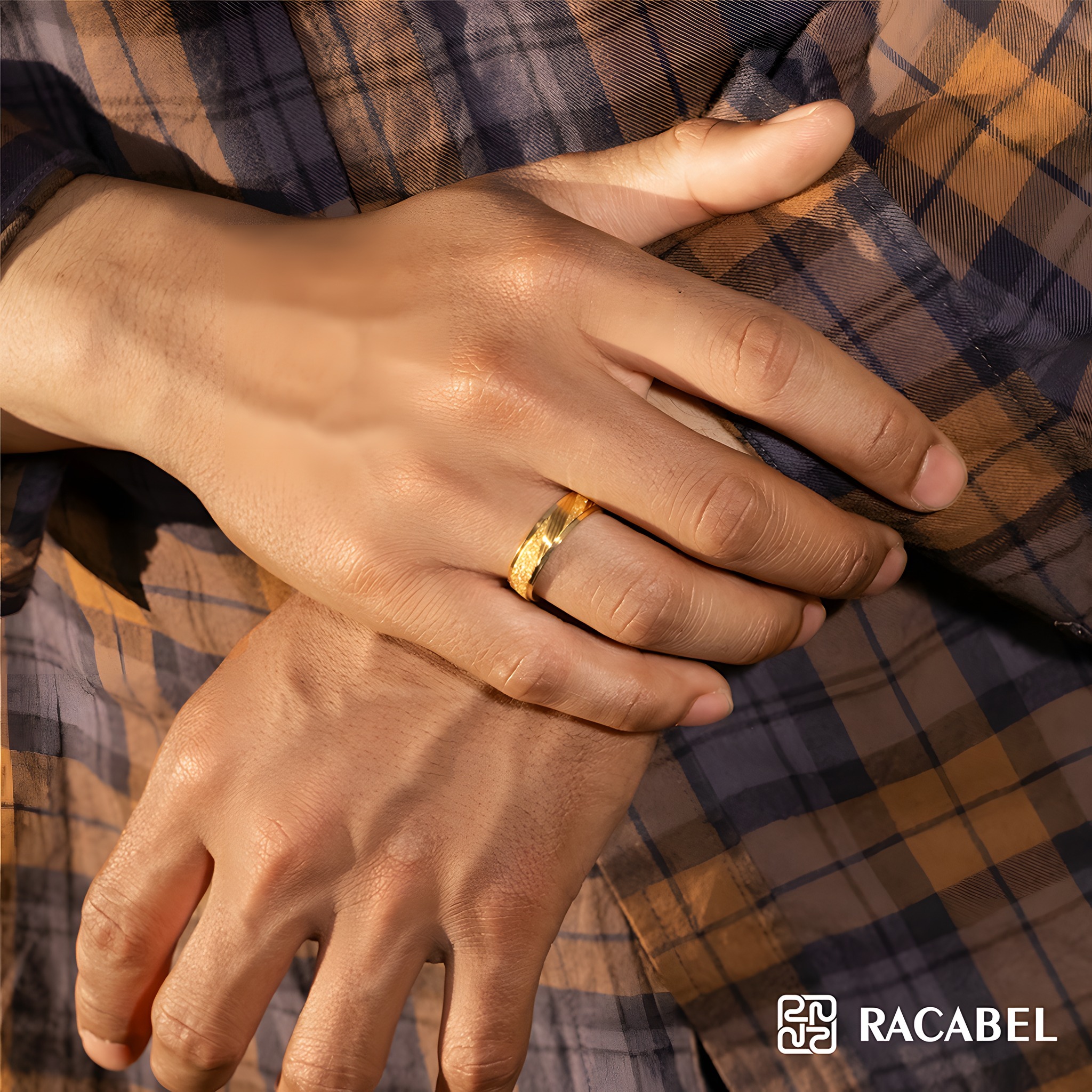 Racabel Altis Ring - Cincin Pria Wanita Titanium Anti Karat