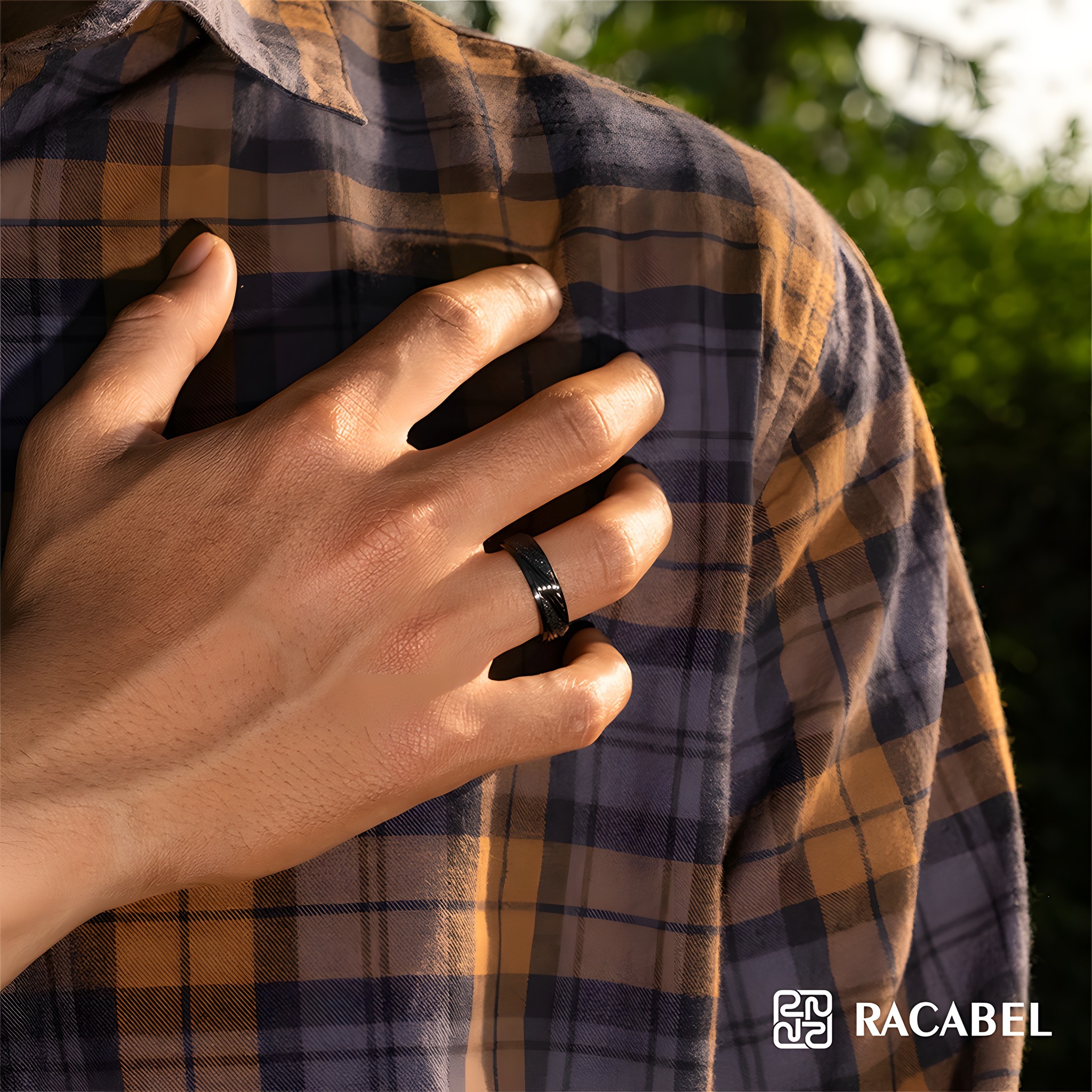 Racabel Altis Ring - Cincin Pria Wanita Titanium Anti Karat