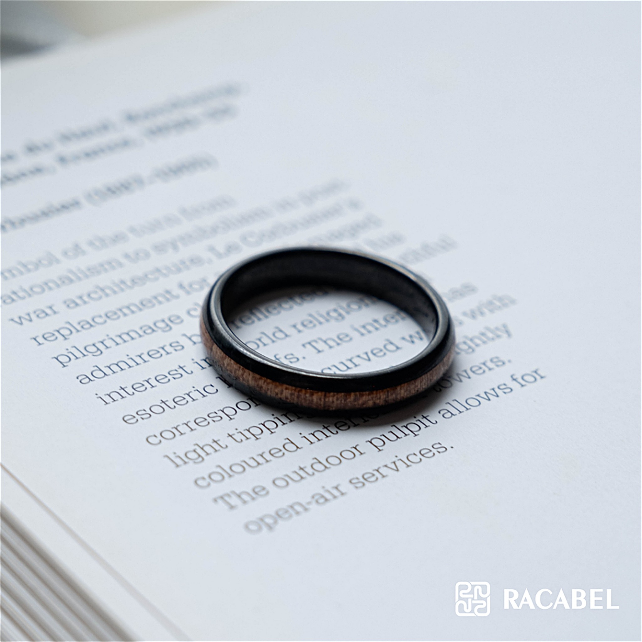 Racabel Argon Black Ring – Cincin Tungsten Pria Wanita Black Anti Karat