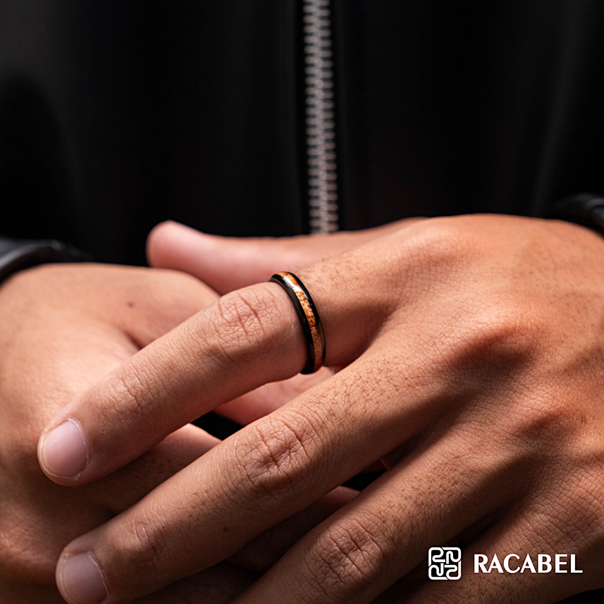 Racabel Argon Black Ring – Cincin Tungsten Pria Wanita Black Anti Karat