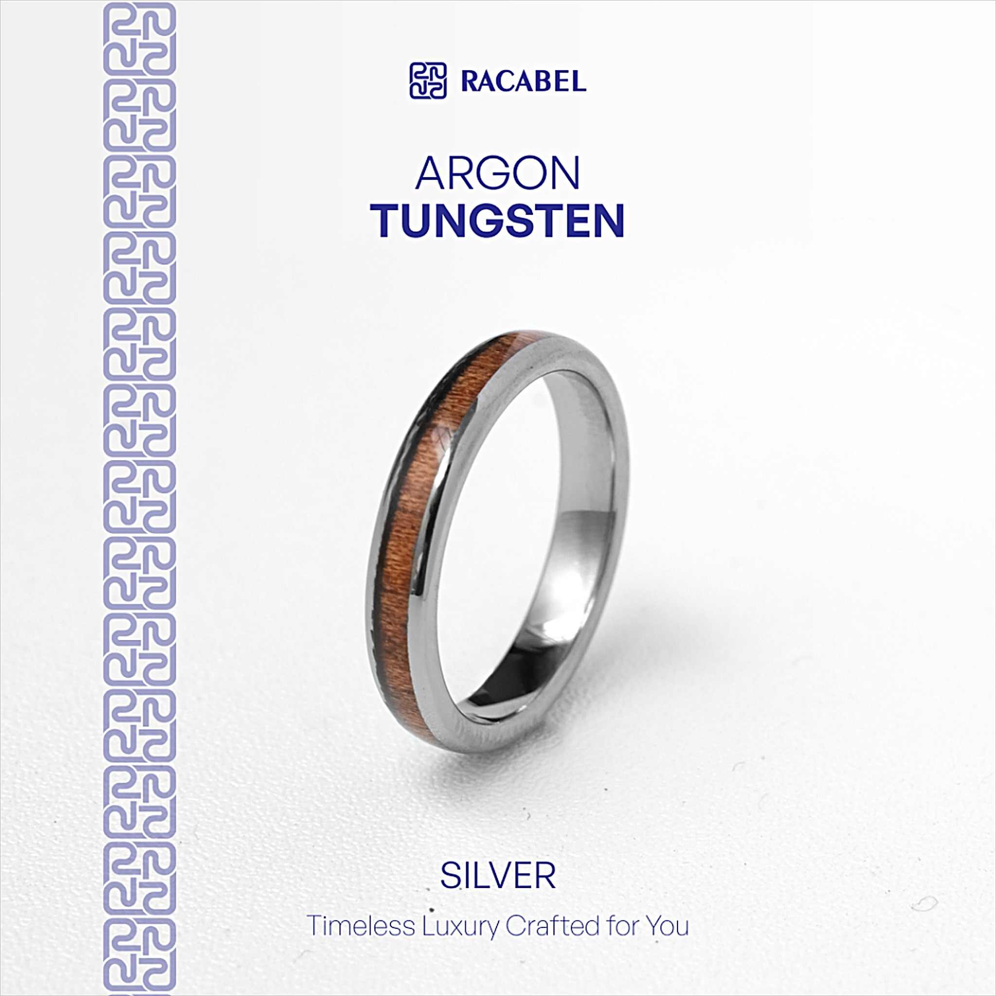 Racabel Argon Silver Ring – Cincin Tungsten Pria Wanita Silver Anti Karat