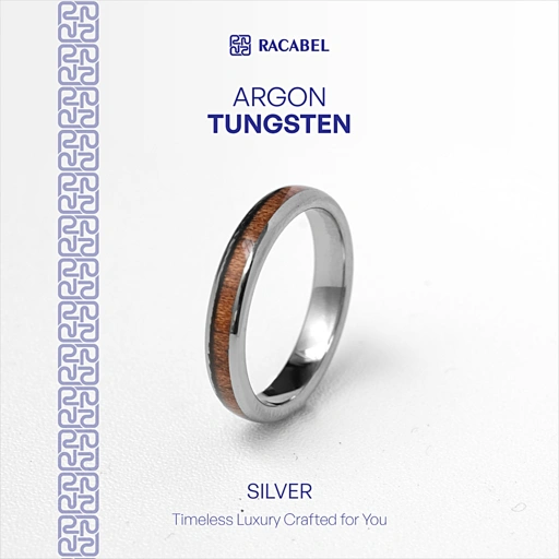 Racabel Argon Silver Ring – Cincin Tungsten Pria Wanita Silver Anti Karat