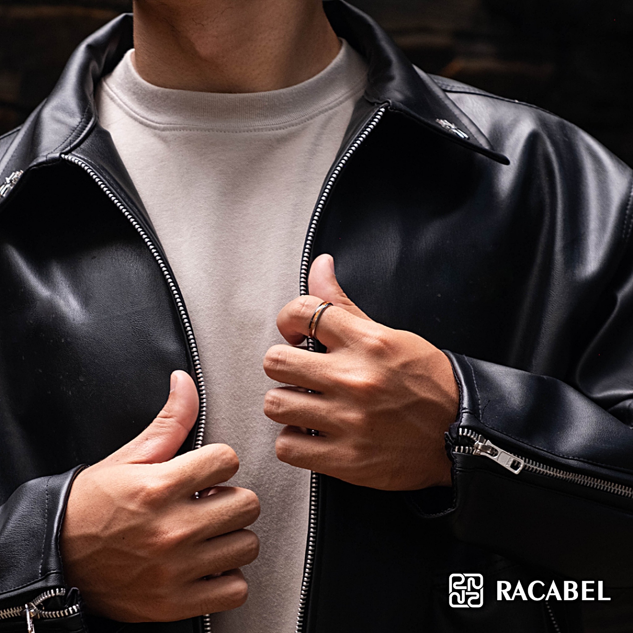 Racabel Argon Silver Ring – Cincin Tungsten Pria Wanita Silver Anti Karat
