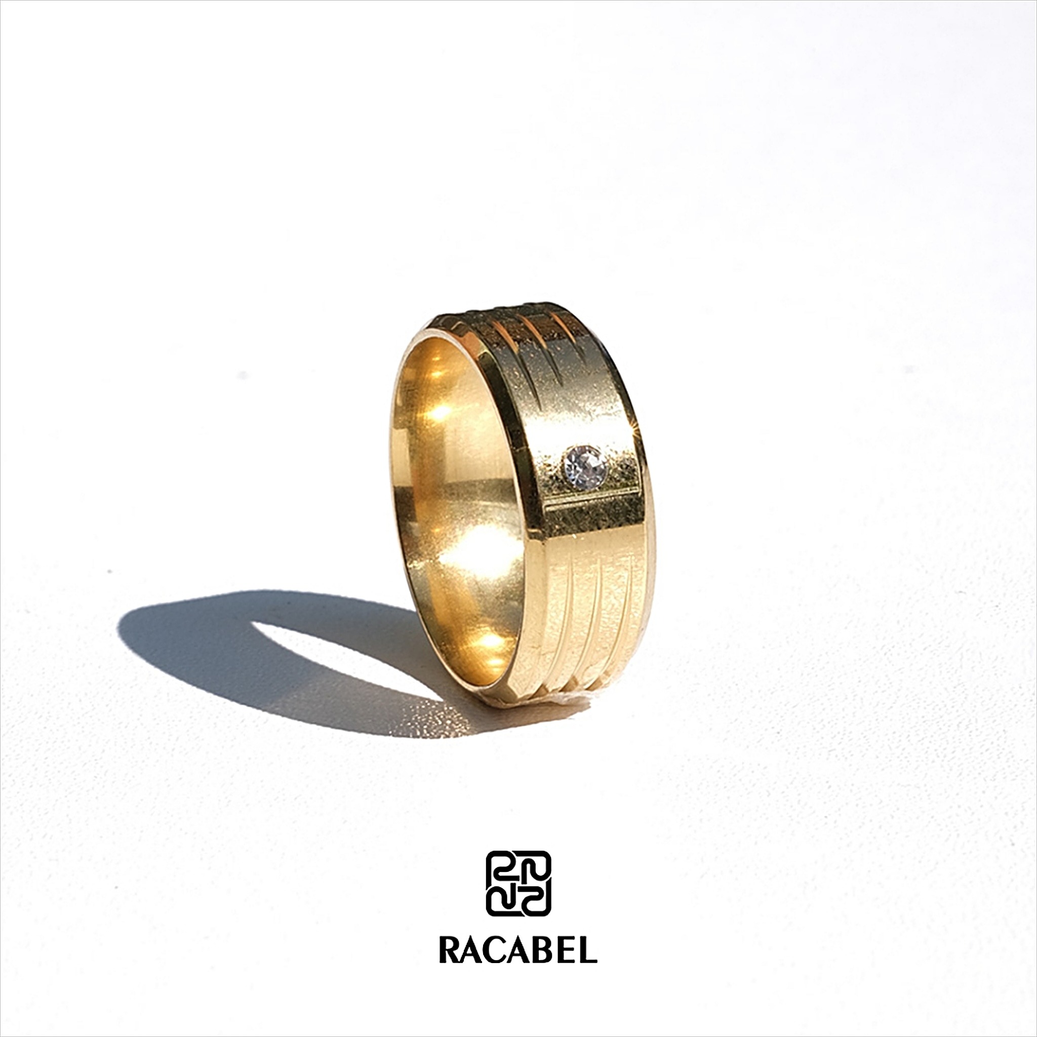 Racabel Astra Ring - Cincin Pria Wanita Titanium Anti Karat