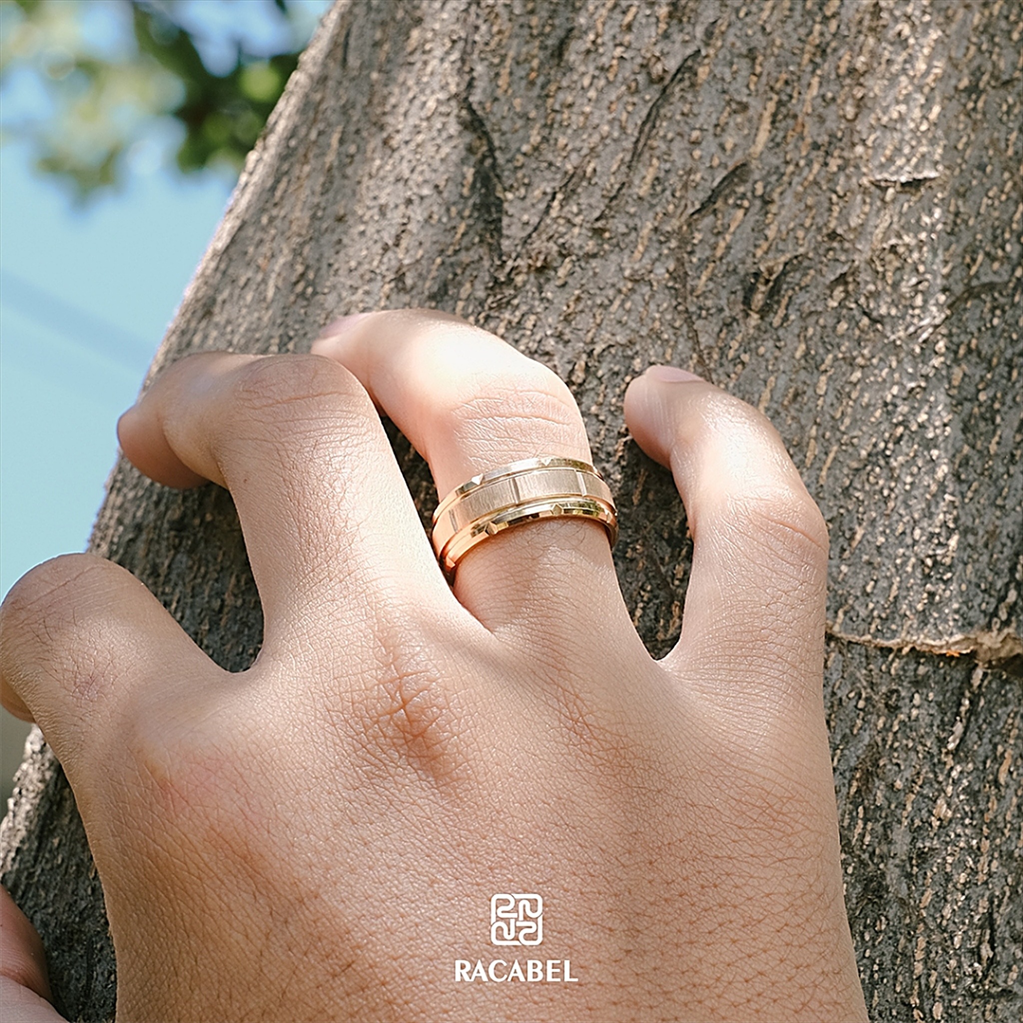 Racabel Aternus Ring - Cincin Pria Wanita Titanium Anti Karat